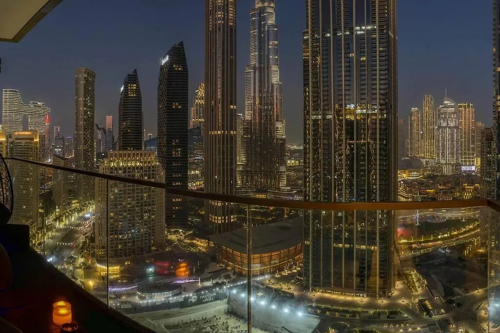 Jaw-Dropping Full Burj Khalifa View From Balcony Apartment Dubai 0*,